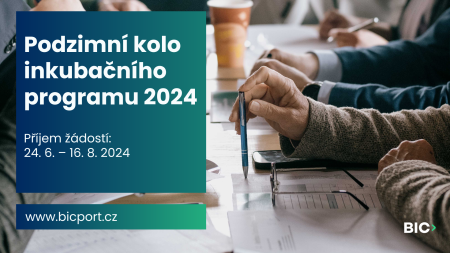 BIC Plzeň přijímá přihlášky do podzimní inkubace 2024